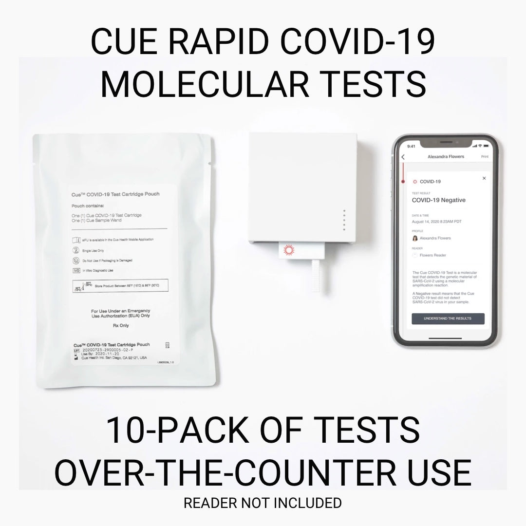Cue Health COVID‑19 Rapid Molecular Test 10Pack (OverTheCounter Use