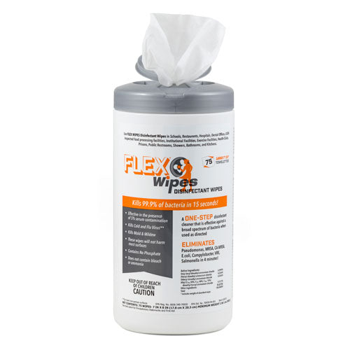 Surface Disinfectant Wipes | Flex Brand | Case of 6 - 75 Wipe Pull-Canisters