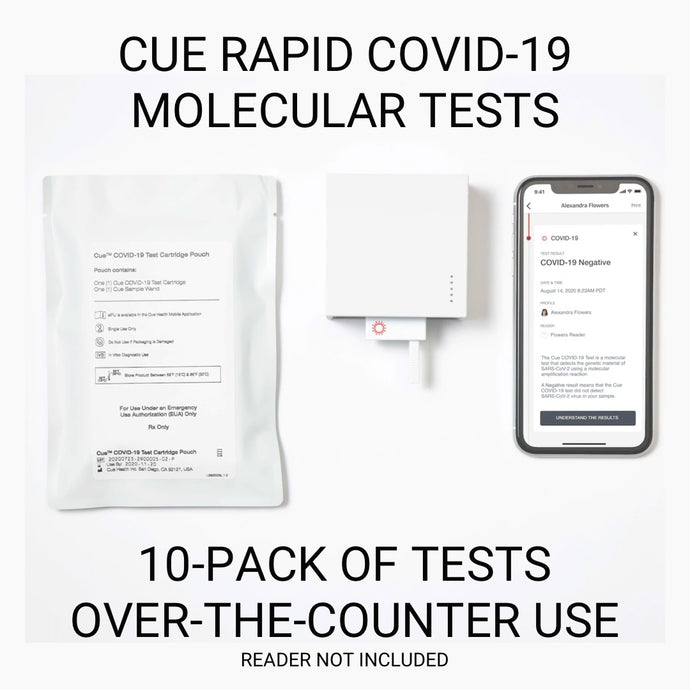 Cue Health COVID‑19 Rapid Molecular Test 10-Pack (Over-The-Counter Use)