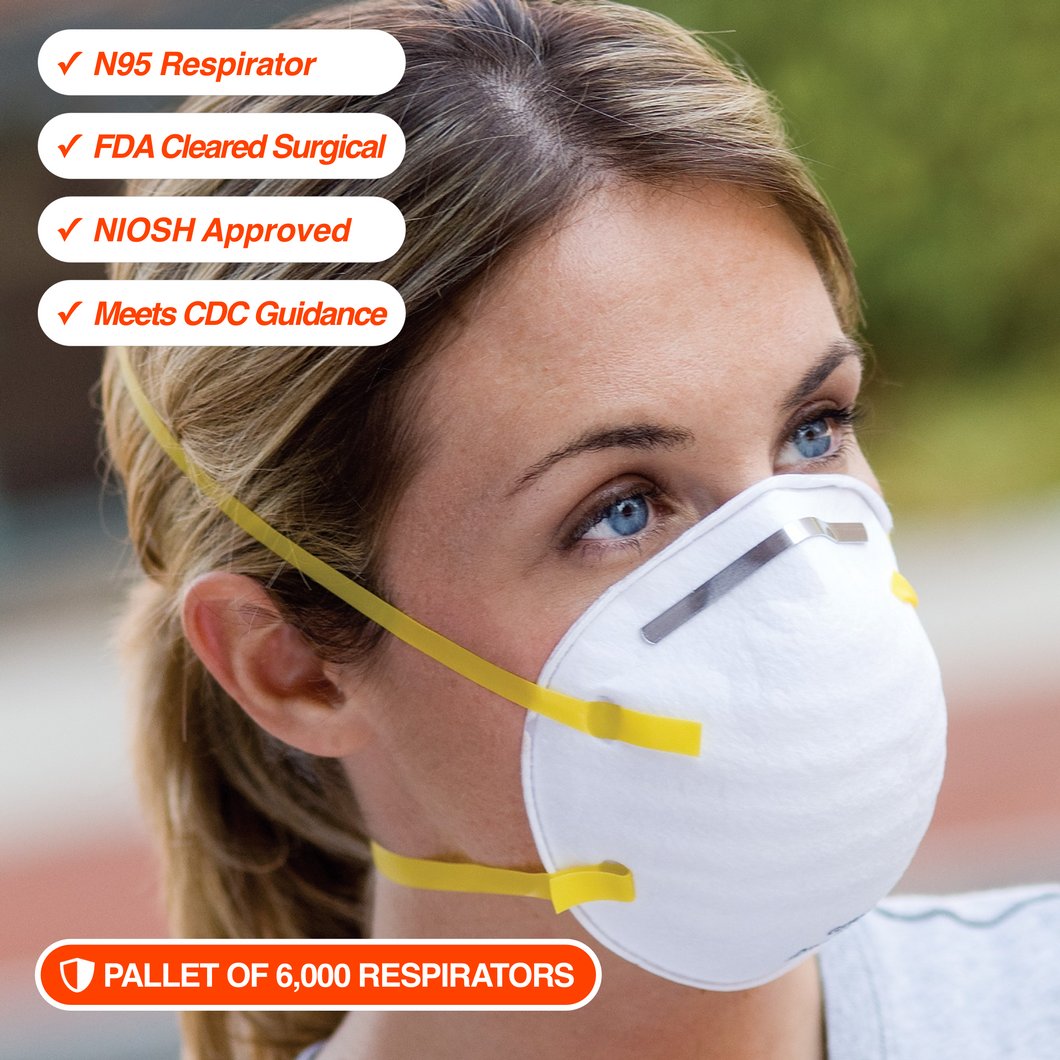 N95 Respirator - Pallet of 6,000ea *For Healthcare Providers*